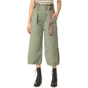 Marc Jacobs Belt Cargo Culottes Wide Leg Pants US6